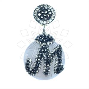 925 Sterling Silver Gem and Crystals Single Drop Gem Pendant