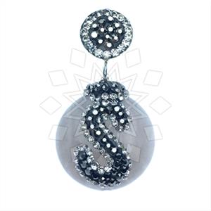 925 Sterling Silver Gem and Crystals Single Drop Gem Pendant