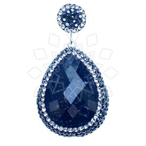 925 Sterling Silver Single Drop Gem Pendant