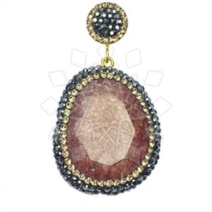 925 Sterling Silver Single Drop Gem Pendant