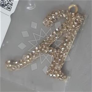 925 Sterling Silver Personalized Letter Single Drop Gem Pendant