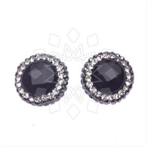 925 Sterling Silver Gem and Crystals Stud Earrings