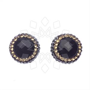 925 Sterling Silver Gem and Crystals Stud Earrings