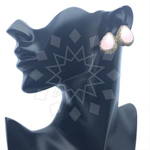 925 Sterling Silver Gem and Crystals Stud Earrings