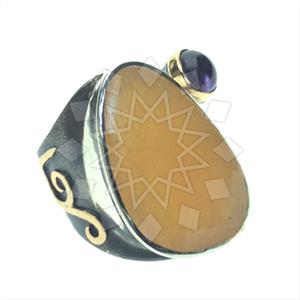 925 Sterling Silver Handmade Artisan Silver  Double Gemstone Rings