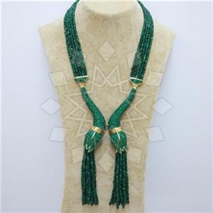 Fashion Gem and Crystals Tassel Necklace