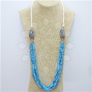 Fashion Gem and Crystals Beaded Necklace