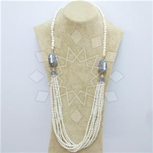 Fashion Gem and Crystals Beaded Necklace