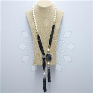 Fashion Gem and Crystals Tassel Necklace