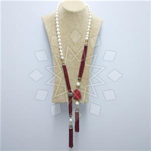 Fashion Gem and Crystals Tassel Necklace