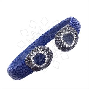 925 Sterling Silver Gem and Crystals Cuff Bracelets
