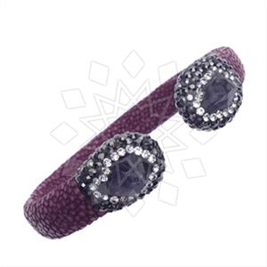 925 Sterling Silver Gem and Crystals Cuff Bracelets