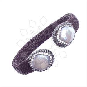 925 Sterling Silver Gem and Crystals Cuff Bracelets