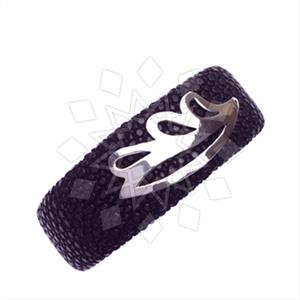 Leather and Fur Stingray Leather  Cuff Bracelets