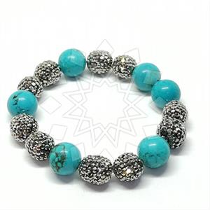 Gemstone and Bead Gem and Crystals Beaded Bracelet