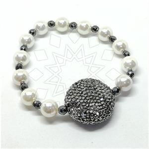 Gemstone and Bead Geometric Gem and Crystals Beaded Bracelet