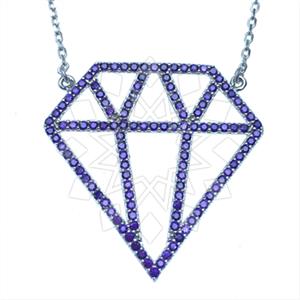 925 Sterling Silver Modern  Pendant Necklace