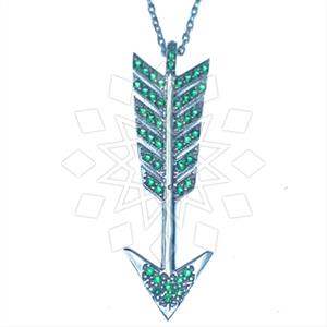 925 Sterling Silver Arrow Pendant Necklace