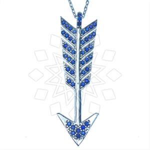 925 Sterling Silver Arrow Pendant Necklace