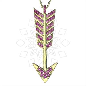 925 Sterling Silver Arrow Pendant Necklace