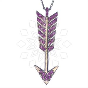 925 Sterling Silver Arrow Pendant Necklace