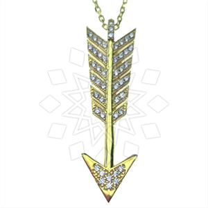 925 Sterling Silver Arrow Pendant Necklace