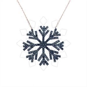 925 Sterling Silver Snowflake Pendant Necklace