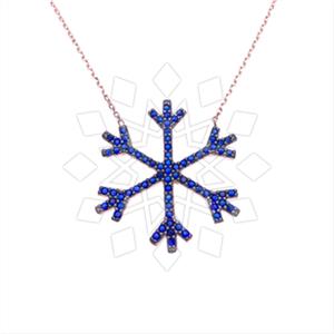 925 Sterling Silver Snowflake Pendant Necklace