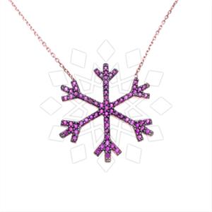 925 Sterling Silver Snowflake Pendant Necklace
