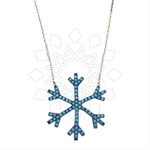 925 Sterling Silver Snowflake Pendant Necklace