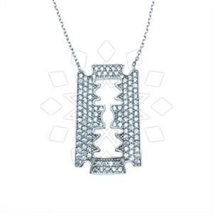 925 Sterling Silver Modern  Pendant Necklace