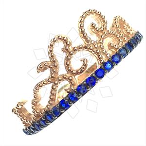 925 Sterling Silver Princess and Crown Cocktail Rings