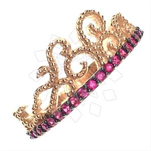 925 Sterling Silver Princess and Crown Cocktail Rings