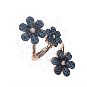 925 Sterling Silver Flower Cocktail Rings