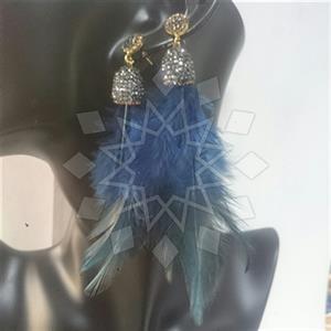 925 Sterling Silver Feather Tassel Earring