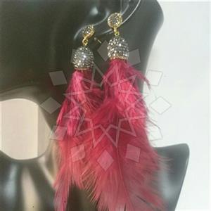 925 Sterling Silver Feather Tassel Earring