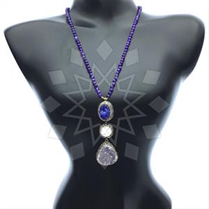Fashion Gem and Crystals Beaded Necklace