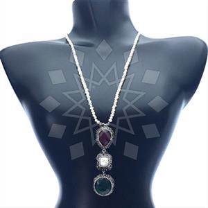 Fashion Gem and Crystals Beaded Necklace