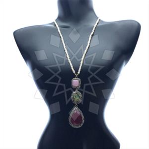 Fashion Gem and Crystals Beaded Necklace
