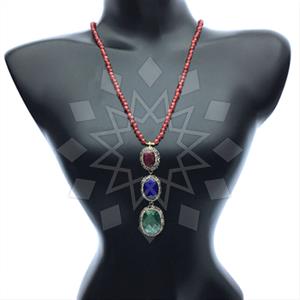 Fashion Gem and Crystals Beaded Necklace