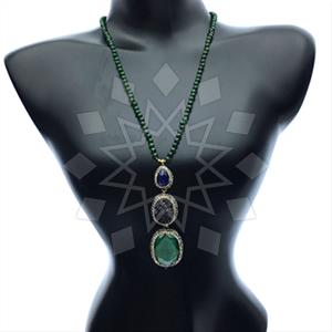Fashion Gem and Crystals Beaded Necklace