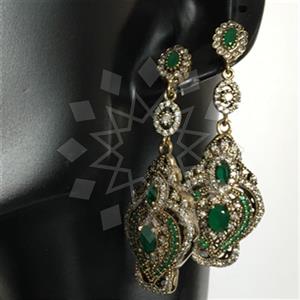 Turkish Silver Antique Ottoman  Dangle Earrings