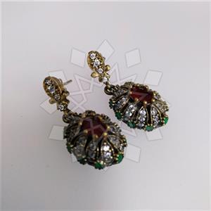 Turkish Silver Antique Ottoman  Dangle Earrings