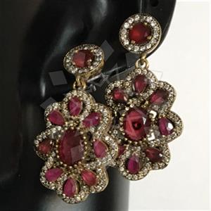 Turkish Silver Antique Ottoman  Dangle Earrings