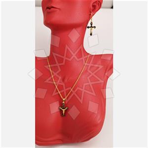 Turkish Silver Christian Earrings Necklace Sets