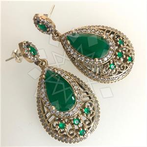 Turkish Silver Hurrem Sultan  Dangle Earrings