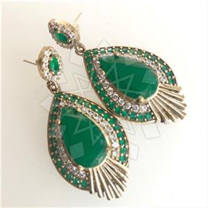 Turkish Silver Hurrem Sultan  Dangle Earrings