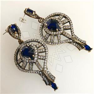 Turkish Silver Hurrem Sultan  Dangle Earrings