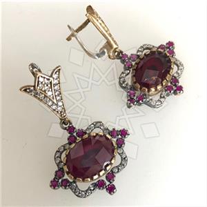 Turkish Silver Antique Ottoman  Dangle Earrings