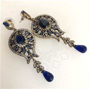 Turkish Silver Antique Ottoman  Dangle Earrings